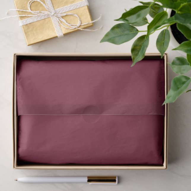 Dark Purplish Red Wine Pop Of Colour Tissue Paper (Gift)