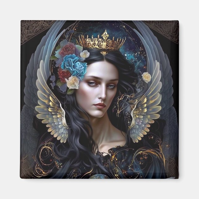 Dark Queen Angel Fantasy Art Magnet (Front)