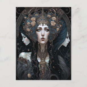 Dark Queen Fantasy Art Postcard