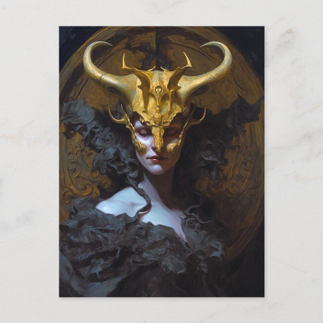 Dark Queen Fantasy Art Postcard (Front)