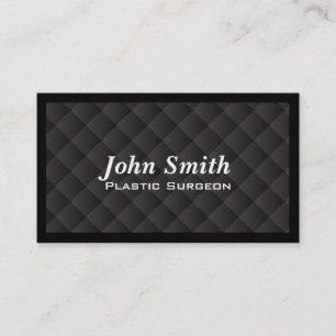 Dark Quilt Plastic Surgeon Business Card