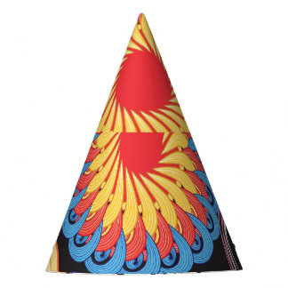 Dark Radiance: Bright Circular Pattern Party Hat