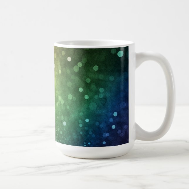 Dark Rainbow Coloured Bokeh Style Coffee Mug (Right)