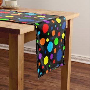 Dark Rainbow Spots Table Runner