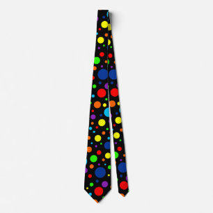 Dark Rainbow Spots Tie