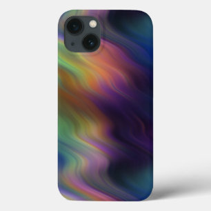 Dark Rainbow Swirls of Colours Abstract iPhone 13 Case