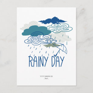 Dark Rainy Night Postcard