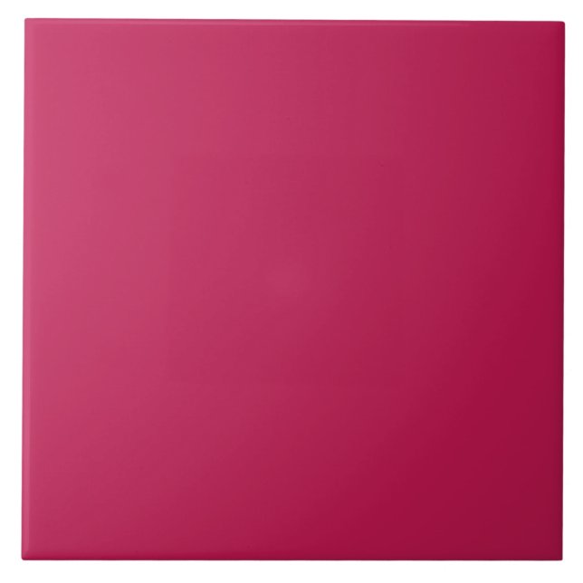 Dark Raspberry Red Ceramic Tile. Tile (Front)