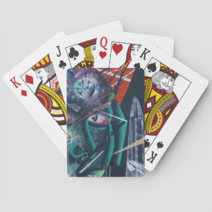 Dark Rave Graffiti Playing Cards