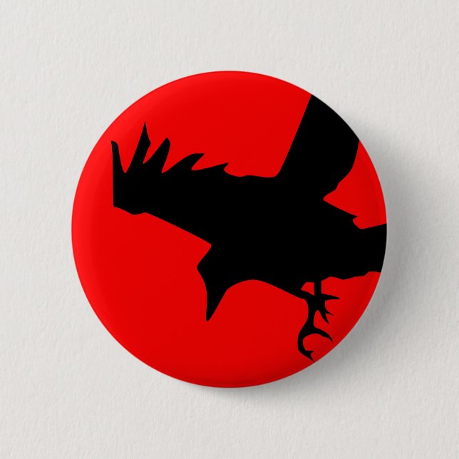 Dark Raven 6 Cm Round Badge (Front)