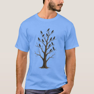 Dark Raven Tree – Gothic Crow Art for Halloween T-Shirt