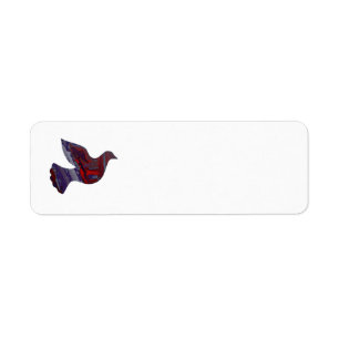 Dark Reality Dove Silhouette Return Address Label