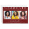 Dark Red 3 Photo Graduation Invitation