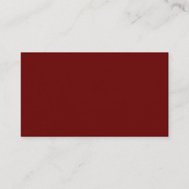 Dark Red #650000, Copper Rust Appointment Card (Front)