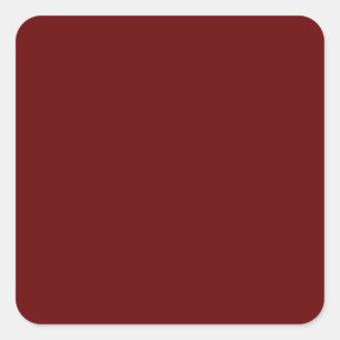 Dark Red #650000, Copper Rust Square Sticker