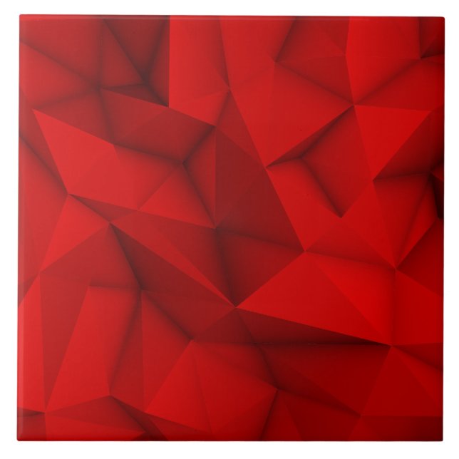 Dark Red Abstract Futuristic Cool Background Graph Tile (Front)