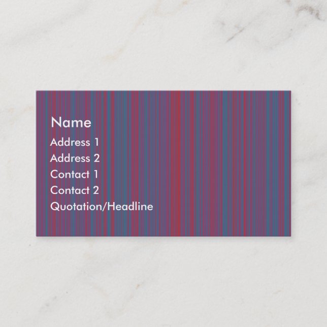 Dark Red and Blue Lines Business Card (Front)