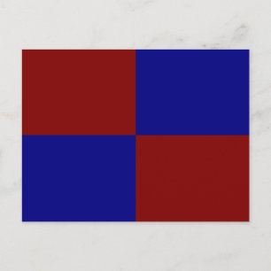 Dark Red and Blue Rectangles Postcard