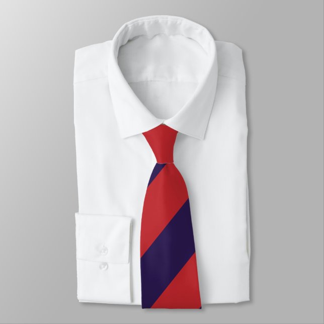 Dark Red and Dark Blue Tie (Tied)