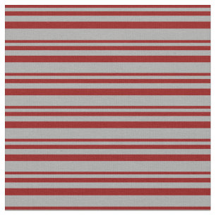 Dark Red and Dark Grey Coloured Lines Fabric