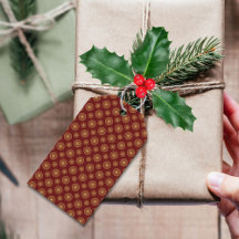 Dark Red And Gold Dots And Circles