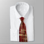 Dark Red and Gold Modern Art Tie<br><div class="desc">Gold colours pop off the deep red background</div>