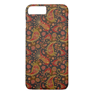 Dark Red and Gold Paisley Pattern iPhone 8 Plus/7 Plus Case