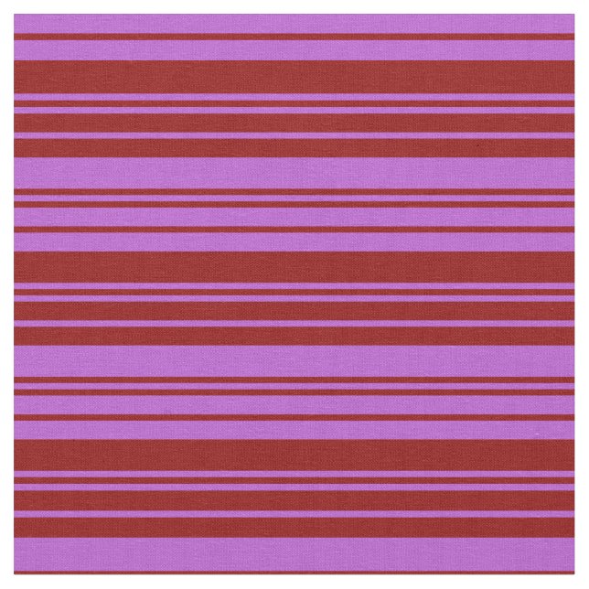 Dark Red and Orchid Striped Pattern Fabric (Close Up)