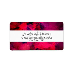 Dark Red and Purple Bold & Modern Abstract Label