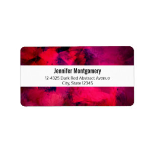Dark Red and Purple Bold & Modern Abstract Label
