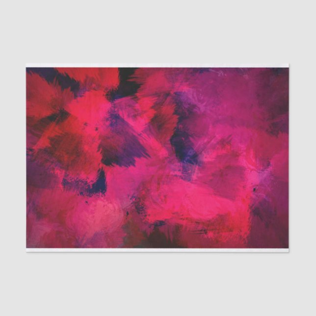 Dark Red and Purple Bold & Modern Abstract Tissue Paper (Front)