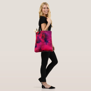 Dark Red and Purple Bold & Modern Abstract Tote Bag