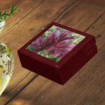 Dark Red Asiatic Lilies Floral Gift Box<br><div class="desc">Store trinkets,  jewellery and other small keepsakes in this wooden gift box with ceramic tile that features a photo image of dark red Asiatic Lilies set against a background of green Sedum plants. A lovely,  floral design! Select your gift box size and colour.</div>
