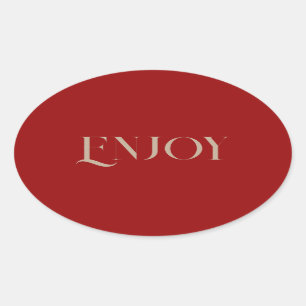Dark Red Background Enjoy Sticker