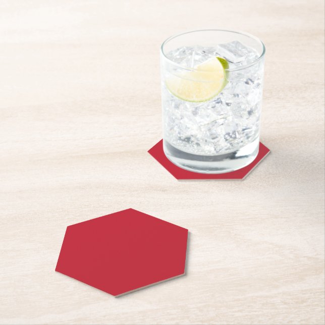Dark Red Background  Paper Coaster (Insitu)