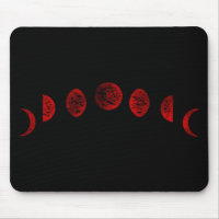 Dark Red & Black Moon Phases Gothic 