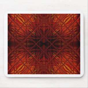 Dark Red Black Pattern Mouse Mat