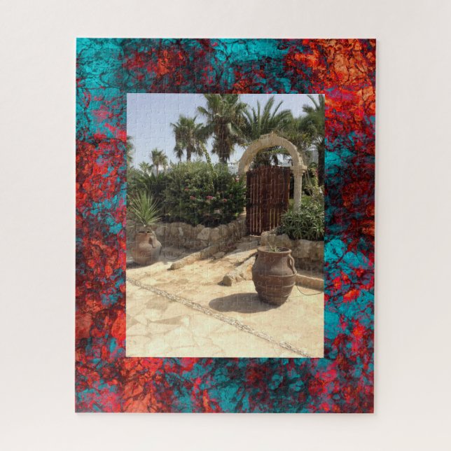 Dark red blue texture textured suede marble granit jigsaw puzzle (Vertical)