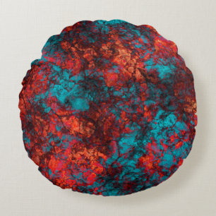 Dark red blue texture textured suede marble granit round cushion