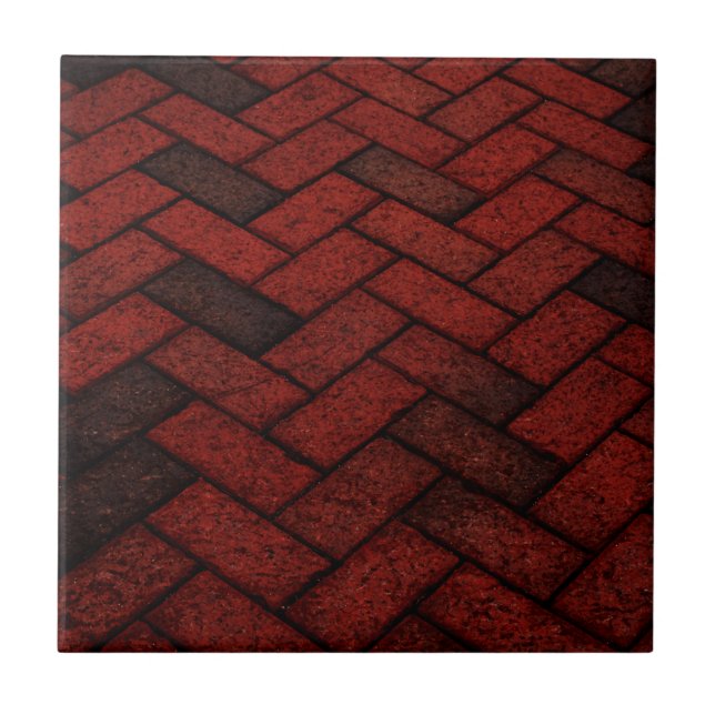 Dark Red Brick Pattern Tile (Front)