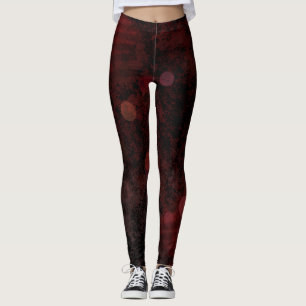 Dark Red Bubbles Leggings