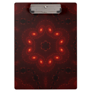 Dark Red Burgundy Gothic Lace Snowflake Clipboard
