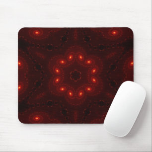 Dark Red Burgundy Gothic Lace Snowflake Mouse Mat