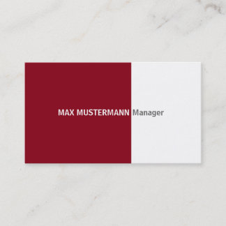 dark red business card