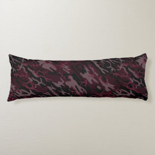 Dark Red Camo Body Pillow