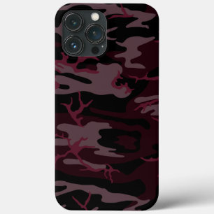Dark Red Camo iPhone 13 Pro Max Case
