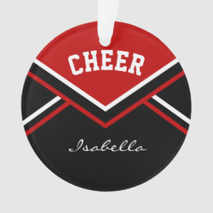 Dark Red Cheerleader 📣💖 Cheer Ornament