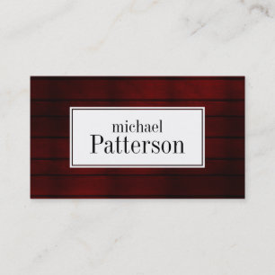 Dark Red Cherry Wood Texture Looking Business Card
