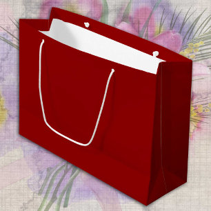 Dark Red Christmas Colour solid minimalist Large Gift Bag
