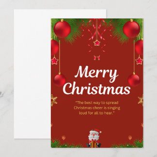 Dark Red Collection — Merry Christmas Design Invitation